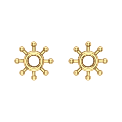 Kaitali Gold Stud Earrings Design for daily use 