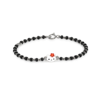 Kitty 18k White Gold Enamel Kid Nazaria Bracelet Kitty 18k White Gold Enamel Kid Nazaria Bracelet