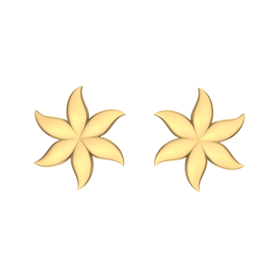 Kumkum Gold Stud Earrings Design for daily use 