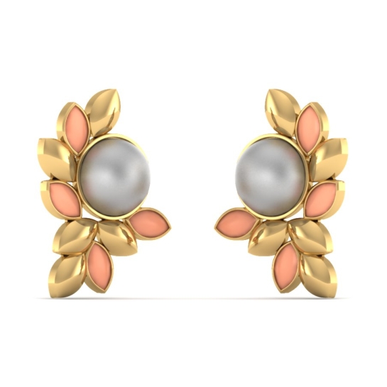 Mayra Gold Stud Earrings Design for daily use 