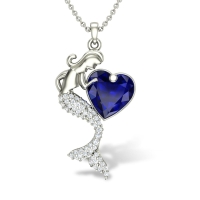 Mermaid Neckess Diamond Pendant Mermaid Neckess Diamond Pendant