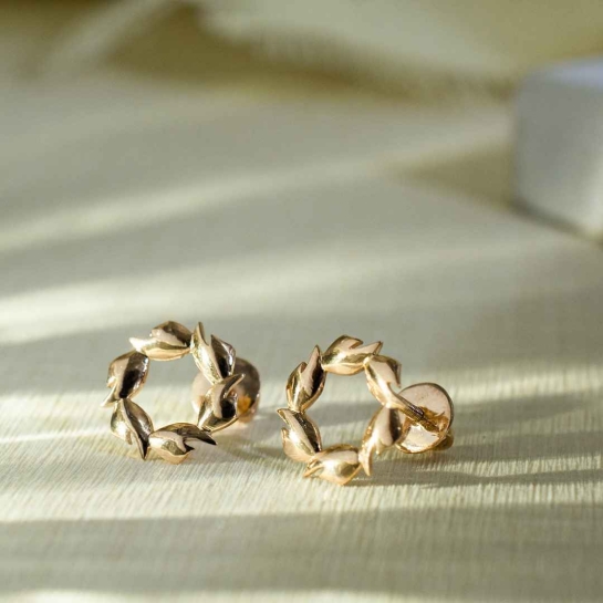 Miley Gold Earrings Design for daily use 