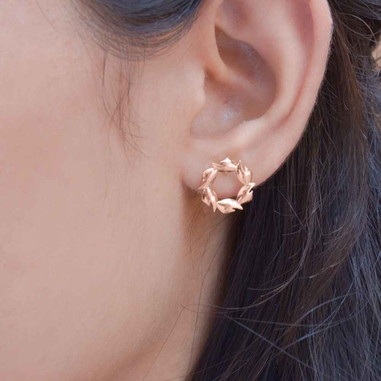 Miley Gold Earrings Design for daily use 