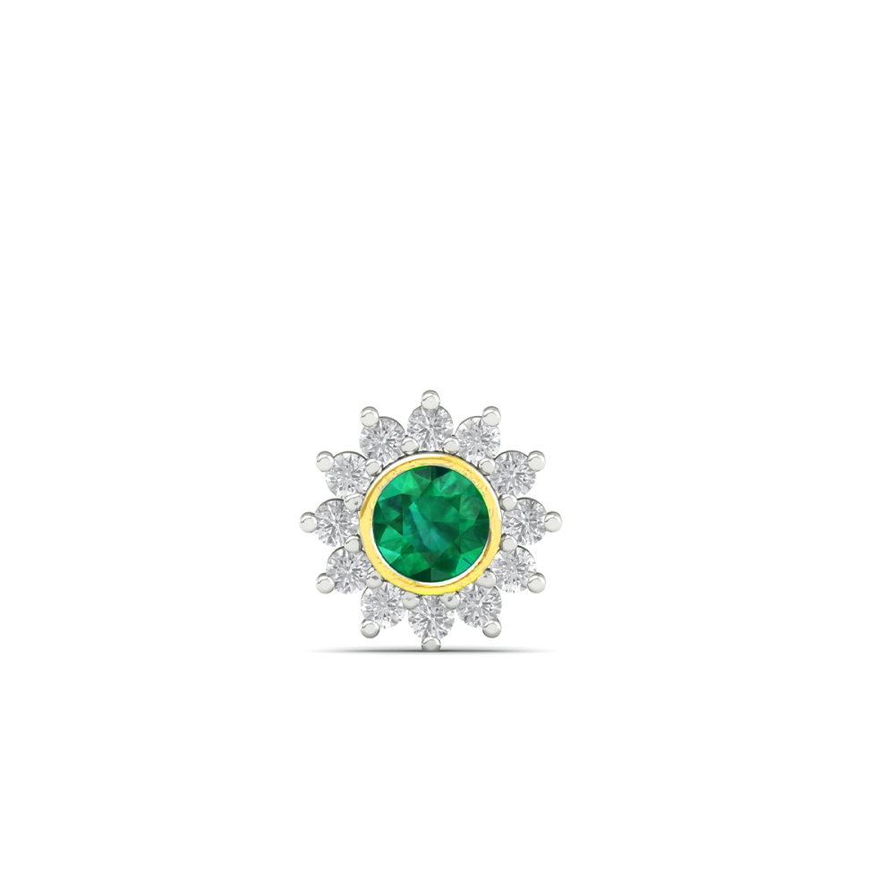  Noor-E-Emerald Diamond Nosepin