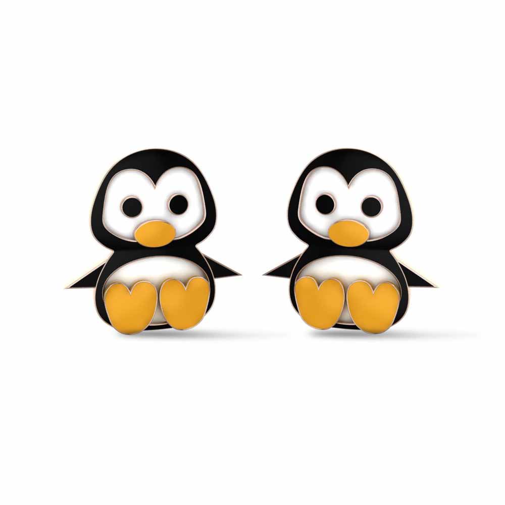 18k Penguin Rose Gold Kid Earrings