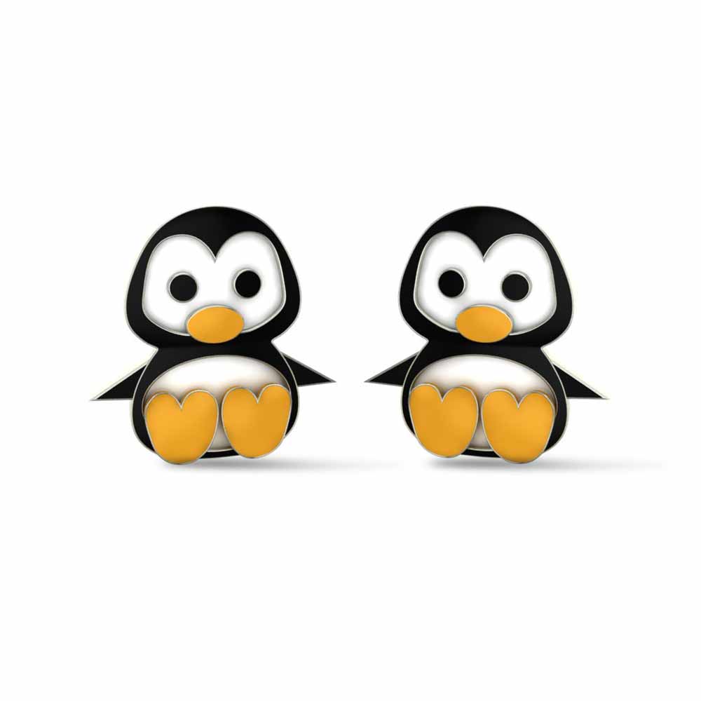 18k Penguin Rose Gold Kid Earrings