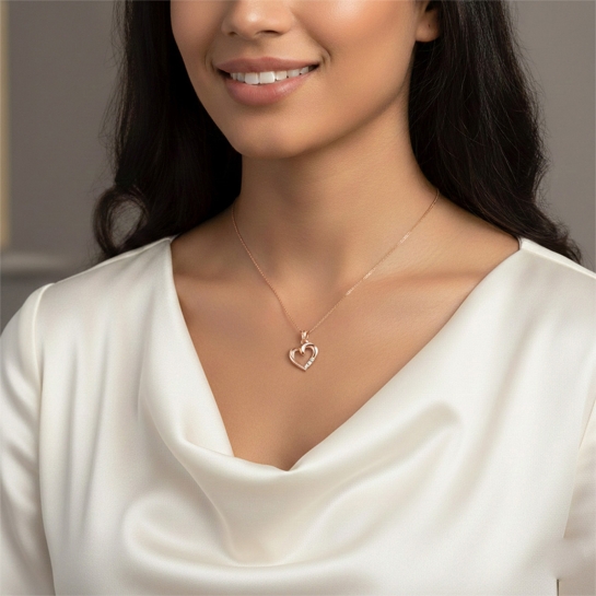 Radiant Love Gold Heart Charm