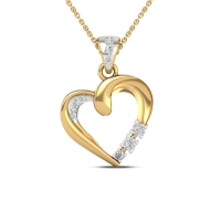 Radiant Love Gold Heart Charm