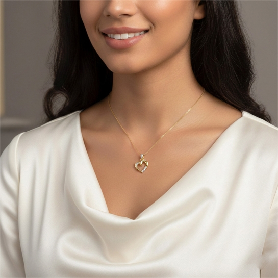 Radiant Love Gold Heart Charm