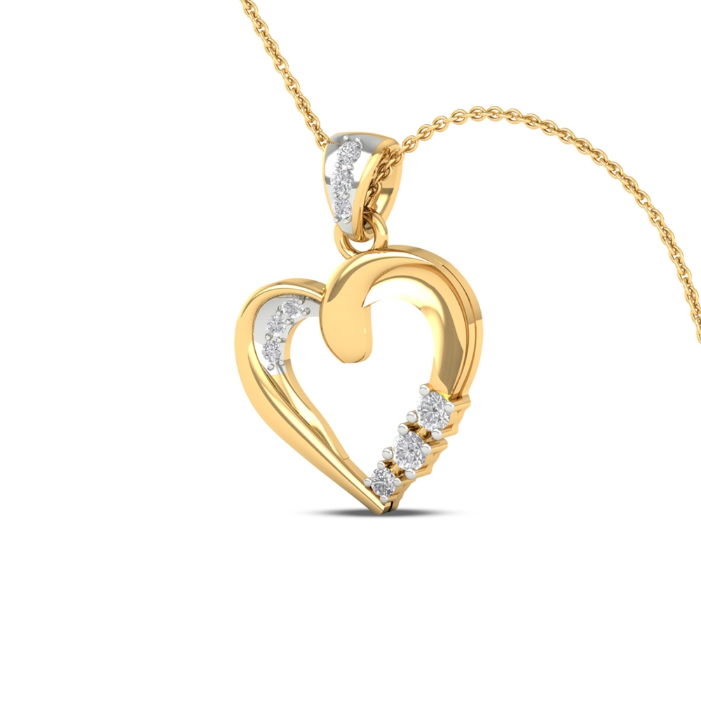 Radiant Love Gold Heart Charm