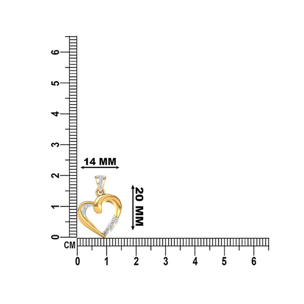 Radiant Love Gold Heart Charm