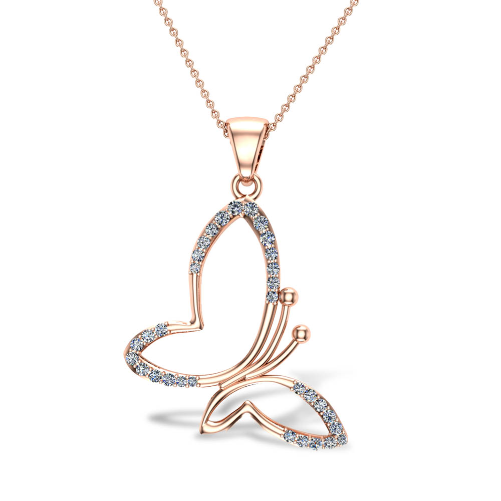 Kaiden Butterfly Diamond Pendant