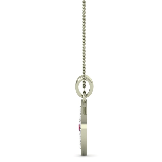 Ruby Bloom Leaf pendant