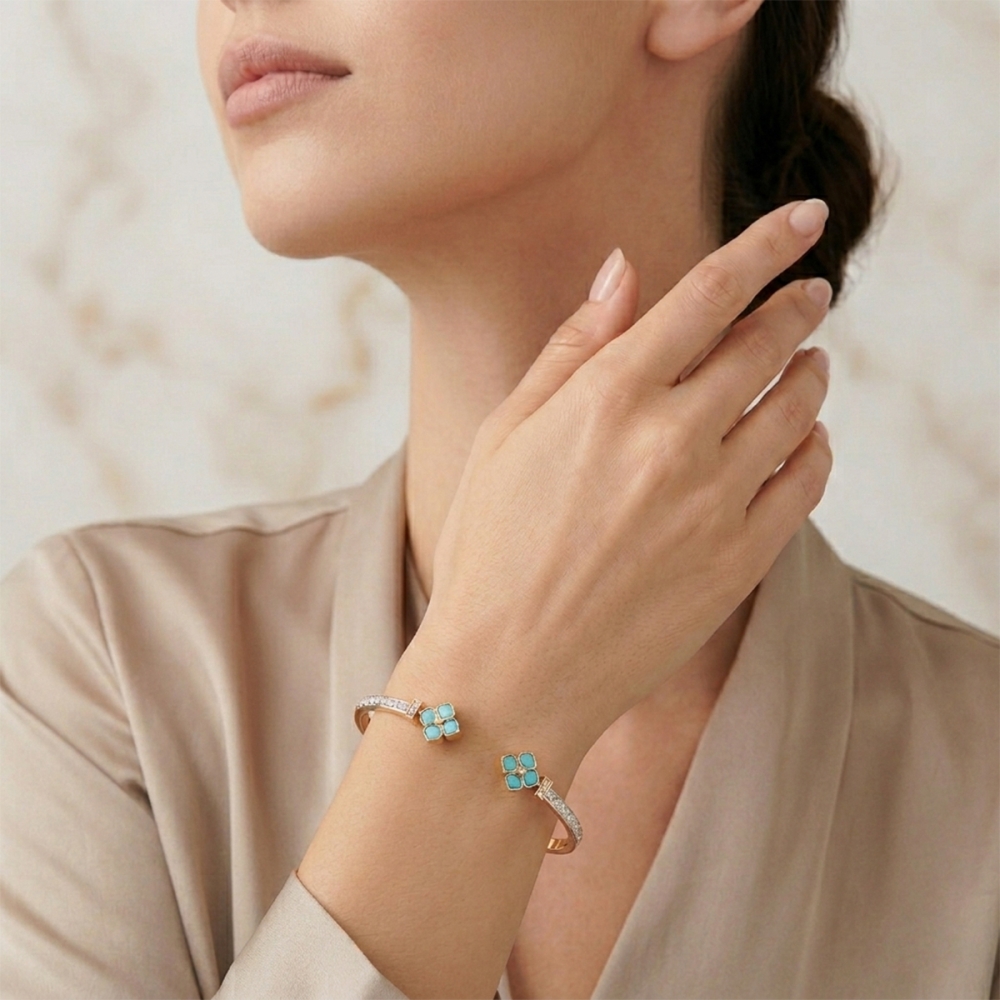 Sky Blossom Open Bangle
