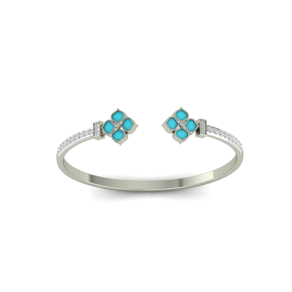 Sky Blossom Open Bangle