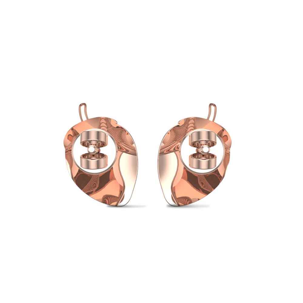 Strawberry Rose Gold Stud Earrings for Kids and Teen Girls