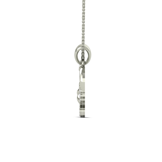 Twin Lovebirds Diamond Heart Pendant
