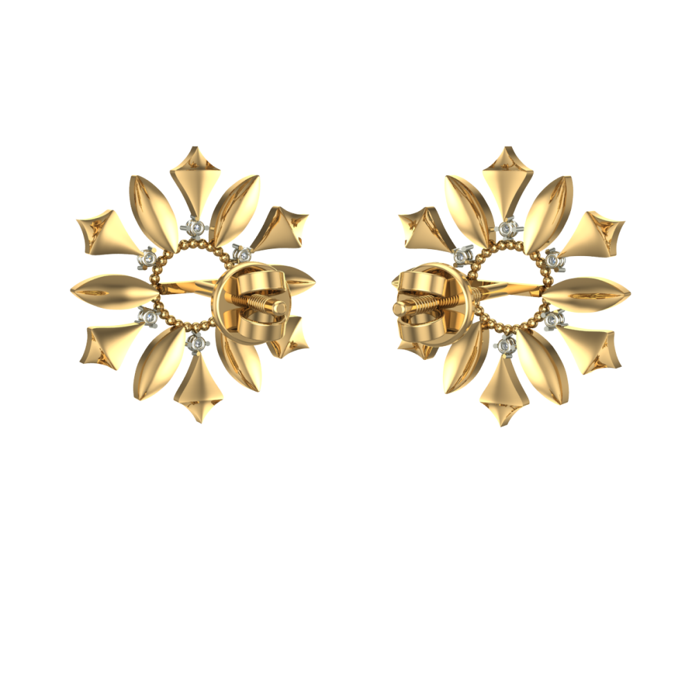 Valerie Yellow Gold Diamond Earings