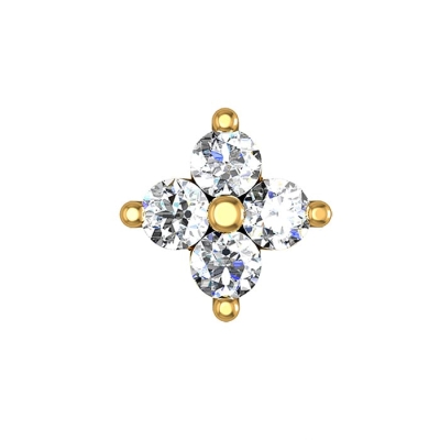 Yaritza Yellow Gold Diamond Nosepin Screw