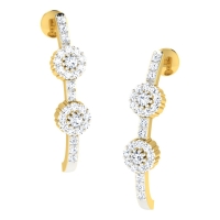 Deepti Yellow Gold Diamond Earrings Deepti Yellow Gold Diamond Earrings