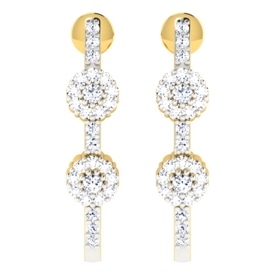 Deepti Yellow Gold  Diamond Earrings 