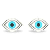 Akshita White Gold Evil Stud Earrings Design for daily use Akshita White Gold Evil Stud Earrings Design for daily use