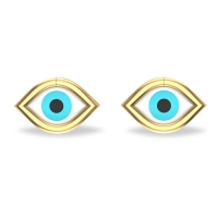 Akshita Yellow Gold Evil Eye Studs Earrings For Women Akshita Yellow Gold Evil Eye Studs Earrings For Women