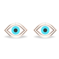 Akshita Rose Gold Evil Stud Earrings Design For daily use Akshita Rose Gold Evil Stud Earrings Design For daily use