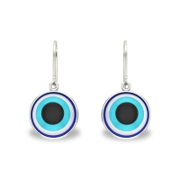 Aria White Gold Evil Eye Drop Gold Earrings Design for daily use Aria White Gold Evil Eye Drop Gold Earrings Design for daily use