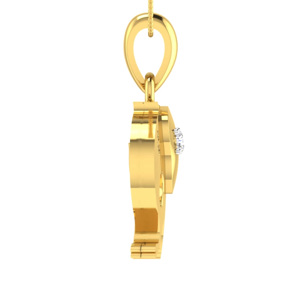Elephant Gold and Diamond Pendant
