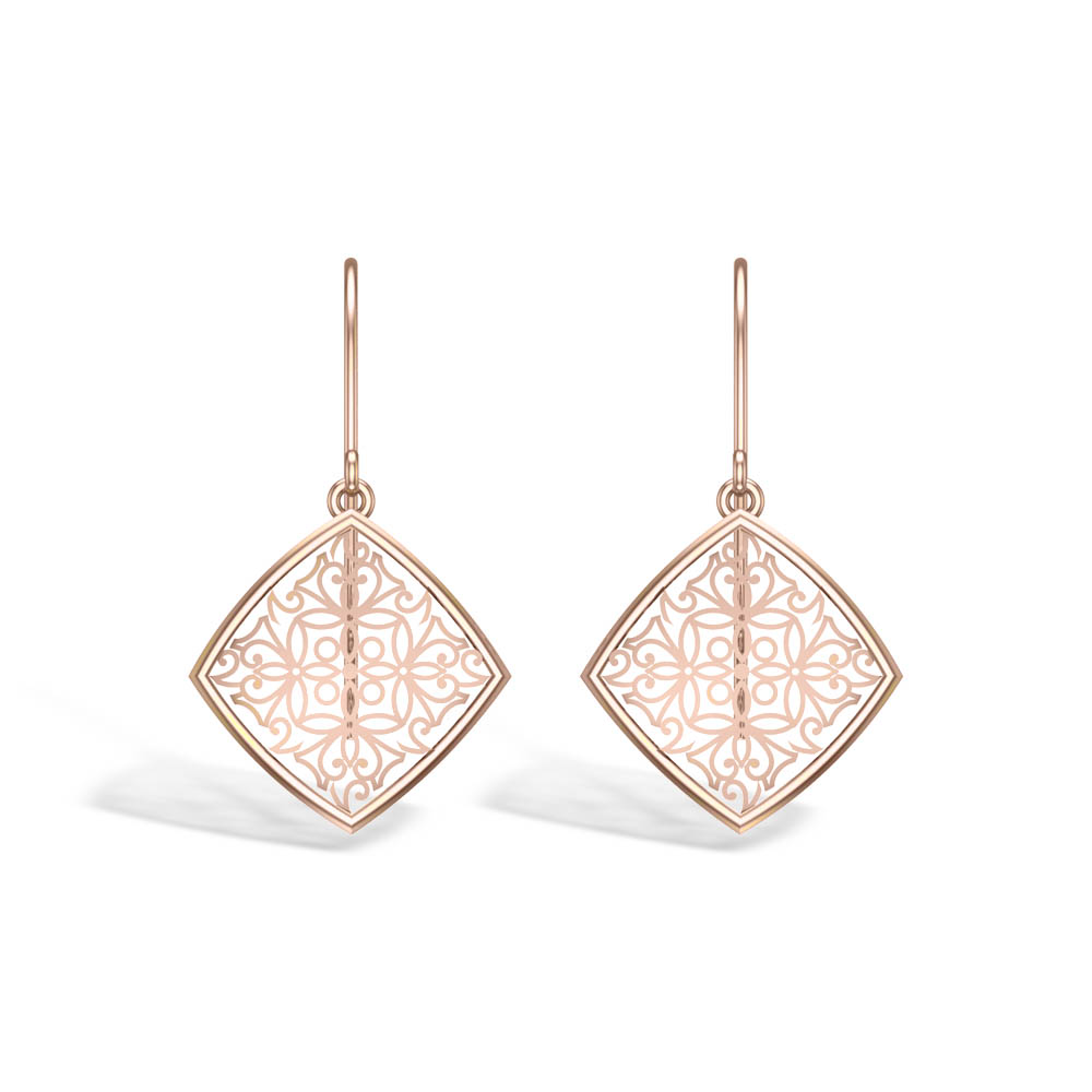 Jiva White Gold Drop Earrings