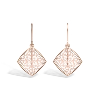 Jiva Rose Gold Drop Earrings Jiva Rose Gold Drop Earrings