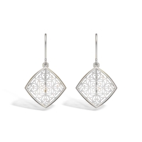Jiva White Gold Drop Earrings Jiva White Gold Drop Earrings