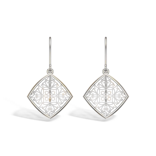 Jiva White Gold Drop Earrings