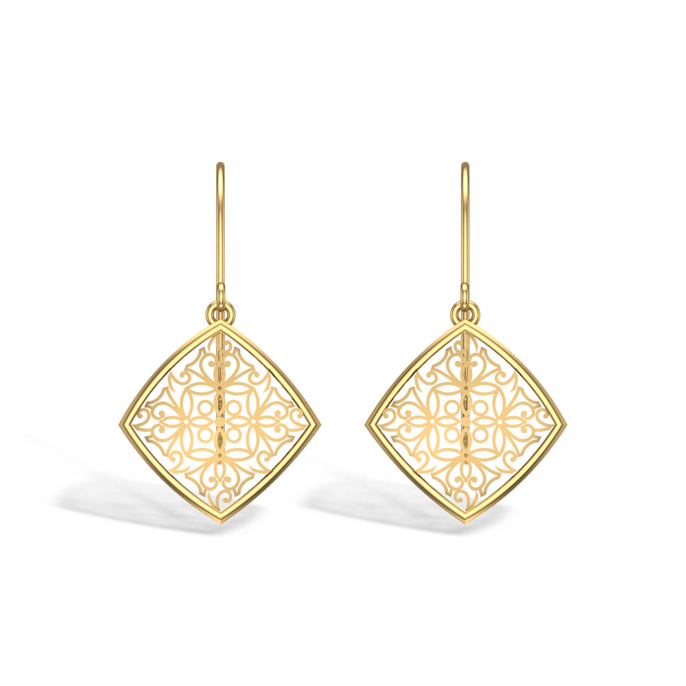 Jiva White Gold Drop Earrings