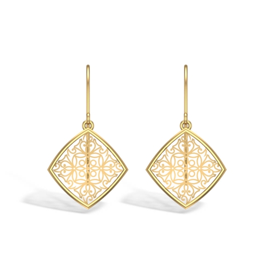 Jiva White Gold Drop Earrings