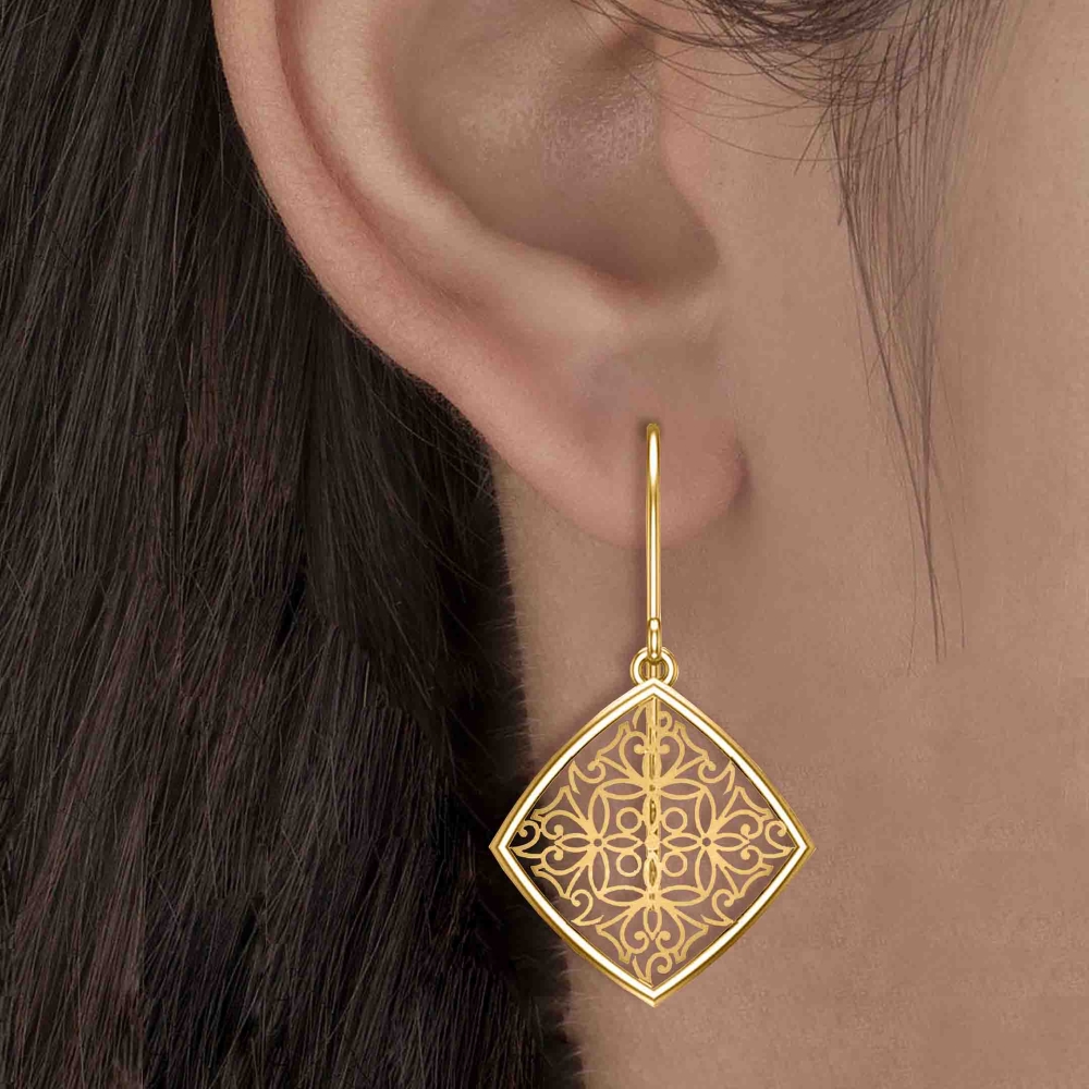 Jiva White Gold Drop Earrings
