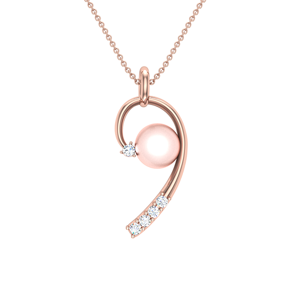 Wynne Pearl Gold and Diamond Pendant 