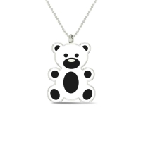 Teddy 18k White Gold Pendant for Kids and Teen Girls Teddy 18k White Gold Pendant for Kids and Teen Girls
