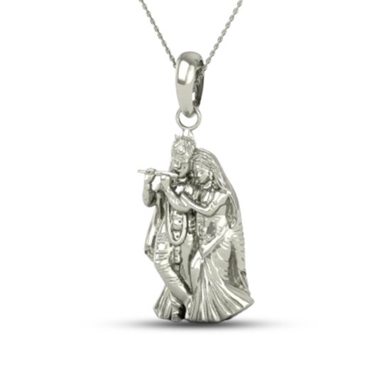 925 Silver Radha-Krishn Pendant 3gram For Men & Women