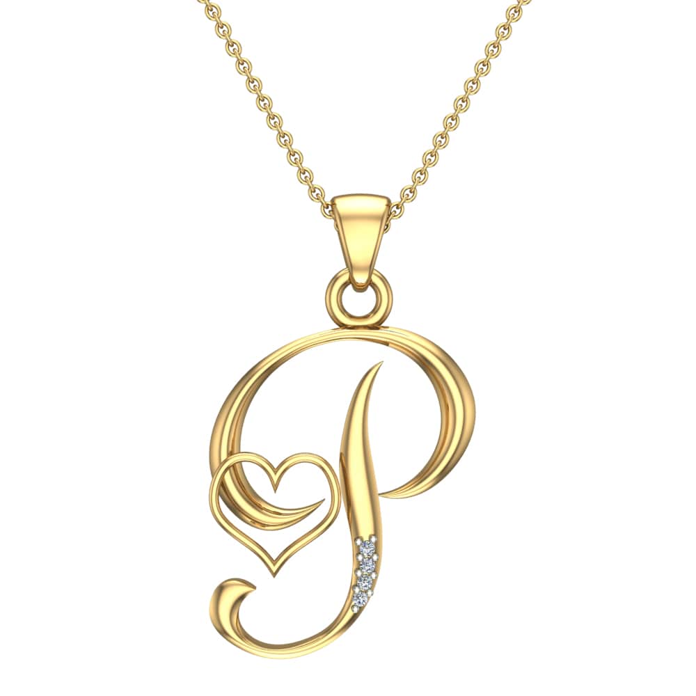 Halle Initial Diamond Pendant