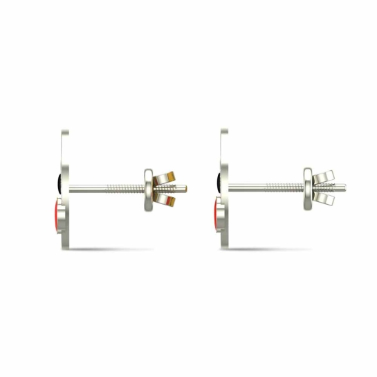 Smiley Rose Gold Stud Earrings for Kids and Teen Girls