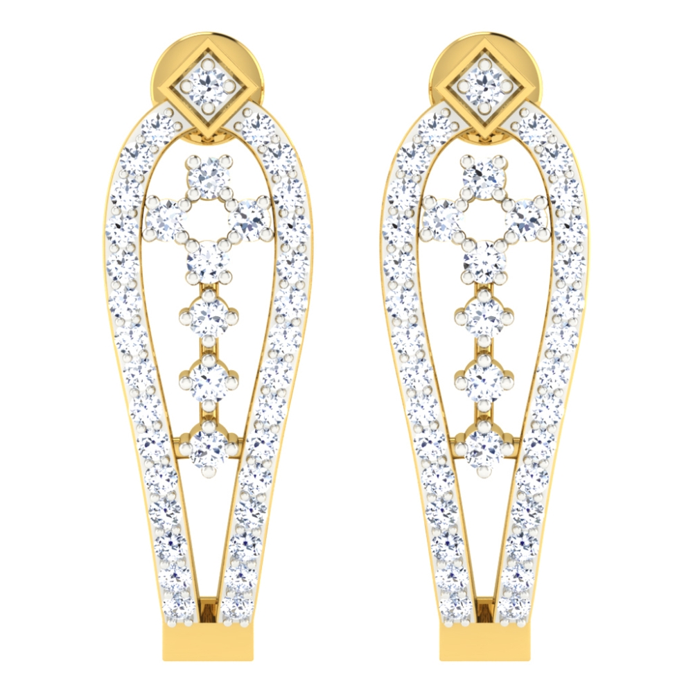 Anuka Yellow Gold  Diamond Earrings 