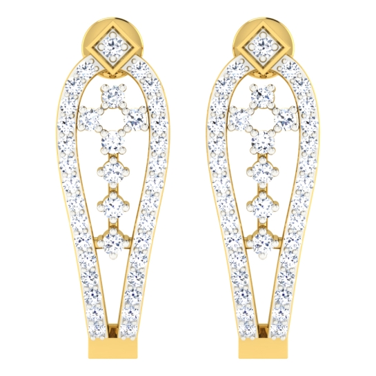 Anuka Yellow Gold  Diamond Earrings 